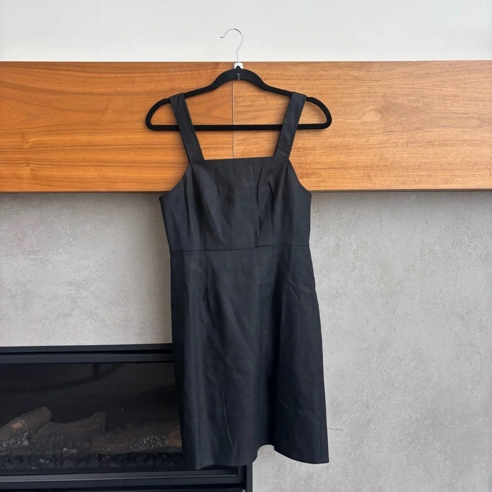 J.Crew‎ Squareneck A-line dress in stretch linen blend, Size 2